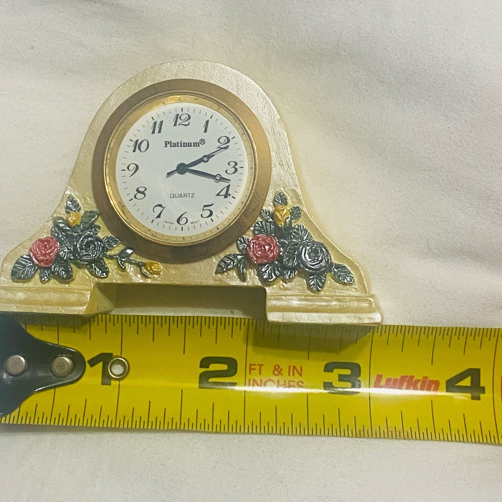 Miniature Decorative Mantle Clock - Picture 7 of 8
